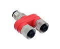 Brad Safety Micro-Change M12 Drop Wye 4 Poles Female/Female with Male Drop